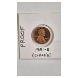 1981-S PROOF CENT 'CLEAR S'