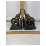ELEPHANT CAST POT METAL BOOKENDS