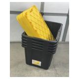 5 HDX 27QT STORAGE TOTES & LIDS
