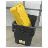 5 HDX 27QT STORAGE TOTES & LIDS