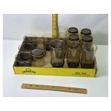 TINTED BROWN DRINKING GLASSES