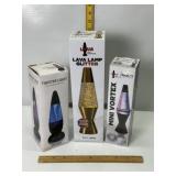 3 LAVA LAMPS IN BOX, CONDITION UNKNOWN