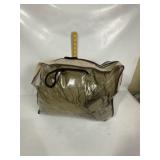 VINTAGE GREEN SLEEPING BAG IN CLEAR CASE