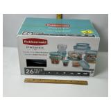 RUBBERMAID 26PC SET STORAGE CONTAINERS, NEW