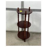 3 TIER ROUND SIDE TABLE, 26 3/4" T X 11 1/2"