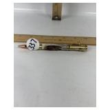 BOLT ACTION .BULLET PEN W/ ANTLER BARREL