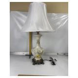 MCM PORCELAIN FLORAL TABLE LAMP