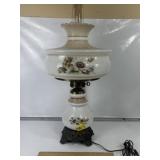 VINTAGE HURRICANE LAMP GLASS BODY & SHADE