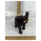 WOOD CARVED ELEPANT FIGURE