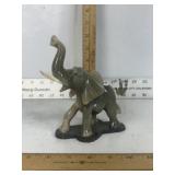 CARVED STONE GREY ELEPHANT FIGURE, 531G