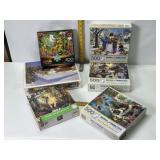 6 BOXES OF PUZZLES, ALL OPENED
