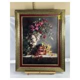 FANCY PLASTIC FRAME CHERUB PRINT 24.5"X30.5"