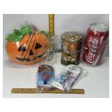 HALLOWEEN DECORATION, WATCHES, COCA-COLA BANK