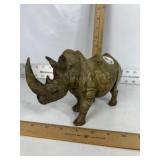 STONE CARVED RHINOCEROS FIGURE, 1.75 KG