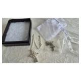 2 NECKLACES W/ CROSS