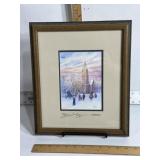 "VESPERS" BRIAN MORGER FRAMED ART, 11 1/2" X 13"