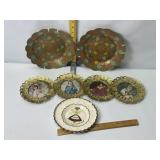 METAL BRASS DECORATIVE PLATES, BLUE BOY PLATE