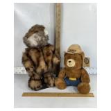 STUFFED ANIMALS SMOKEY, CHIPMUNK