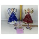 CERAMIC & GLASS FIGURES, MOST REPAIRED, FAIRY