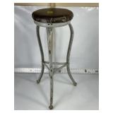 OLD METAL SHOP STOOL W/ CLAW FEET