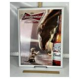 FRAMED BUDWEISER POSTER 19"X25"