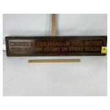 JESUS HOME DECOR SIGN 30"X6"