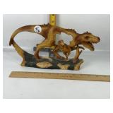 12" L T-REX WOODLIKE CARVING