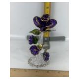 SWAROVSKI CRYSTAL ROSE FIGURINE