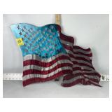 CUSTOM METAL AMERICAN FLAG CUT OUT 22.5"X17-1/4"
