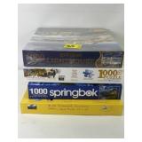 4 JIGSAW PUZZLES, 1 NEW NEVER OPENED