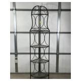 METAL FOLDING CORNER SHELF, 72" T X 13 1/2" W