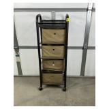 4 DRAWER FABRIC ROLLING STORAGE CART