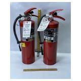 2 CHARGED UP LIKE NEW FIRE EXTINQUISHERS
