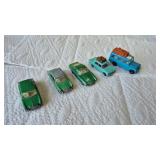 5 LESNEY MATCHBOX CARS, ENGLAND, ROVER, FIAT