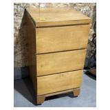 3 DRAWER CABINET ON WHEELS, 33 3/4" T X 18" L X 18