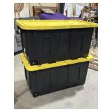 2 - 70GAL HDX STORAGE TOTES W/ WHEELS