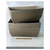 4 PLASTIC TROUGH PLANTERS
