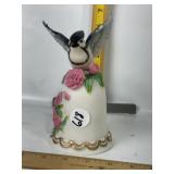 PORCELAIN BLUE JAY & SPRING BLOSSOM MUSIC BELL