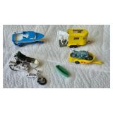 4 LESNEY MATCHBOX, HORSE TRAILER, SUNBEAM, HONDA