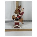 RESIN SANTA REINDEER FIGURE