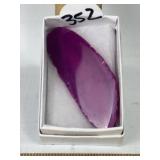 VIBRANT DYED MAGENTA AGATE SLICE, 17G