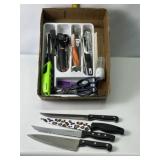 KITCHEN UTENSILS, KNIVES, SISSORS, SILVERWARE