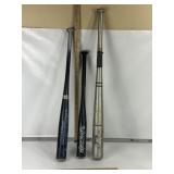3 OLDER METAL BASEBALL BATS