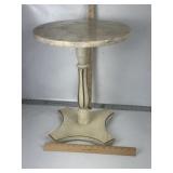 VINTAGE STYLE MARBLE TOP END TABLE, 19" X 15"