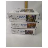 3 - 1000 PIECE ABRAHAM HUNTER JIGSAW PUZZLES