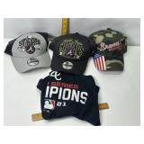 BRAVES WORLD SERIES APPERAL, HATS. SHIRT