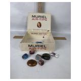 POLISHED & TUMBLED STONES IN CIGAR BOX