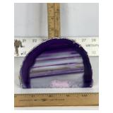 POLISHED PURPLE AGATE SLICE, MAD EIN BRAZIL, 424G