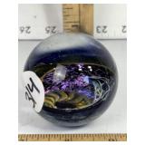 HANDCRAFTED DICHROIC ART GLASS VORTEX MARBLE