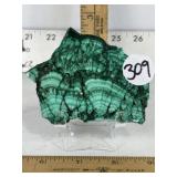 POLISHED GREEN MALACHITE SLAB, 120G